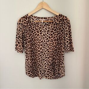Printed Rebecca Taylor Linen Tee, Size M